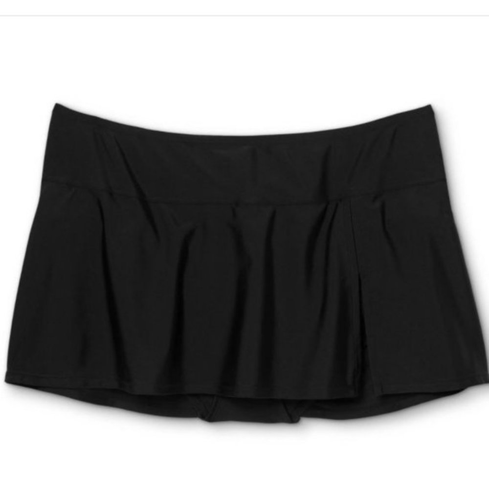 Kona Sol Black Plus Size Swim Skirt 20W/22W - Picture 2 of 5